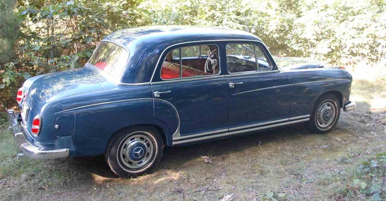 Blue 1959 Mercedes-Benz with red leather interior | ClassicCars.com