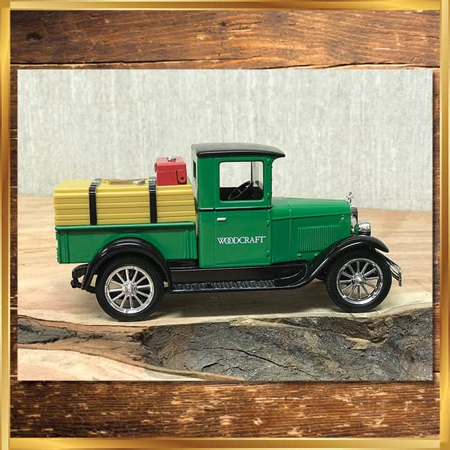 Woodworking company celebrates 90 years with vintage Chevy truck banks
