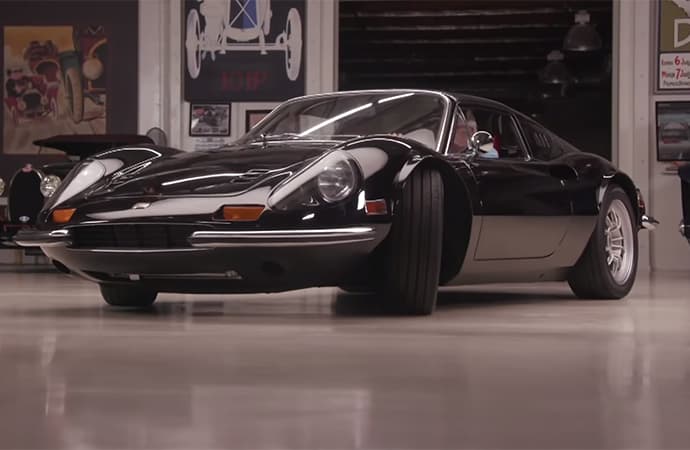 What started life as a 1972 Dino has been transformed into the restomodded machine now called a Dino Monza 3.6 Evo. David Lee brought the car to Jay Leno's Garage so the affable car lover could give it a proper once over.