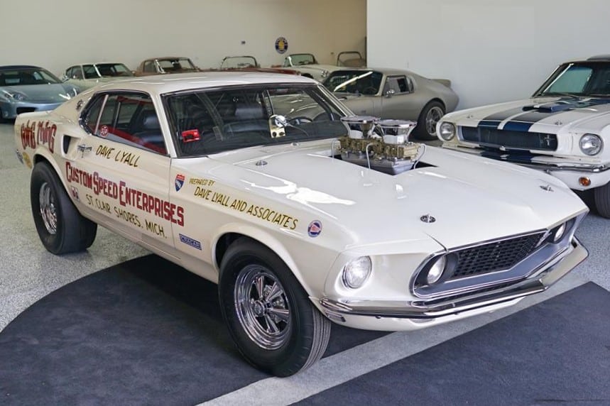 The Mustang Boss 429 has been restored to its racing livery