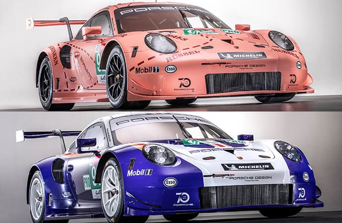 Historic liveries will line Porsche’s 911 RSR race cars at Le Mans