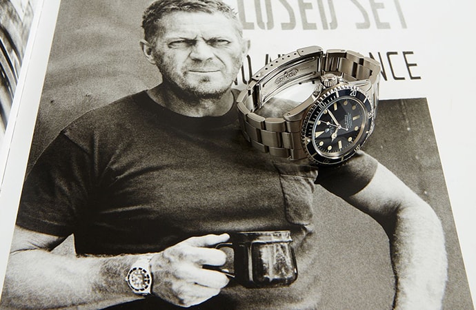 A Rolex Submariner once owned by legendary actor Steve McQueen and later given to his favorite stuntman, Loren Janes, will be up for sale. | Phillips photo