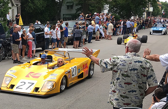 The racecar parade is a fan favorite of the WeatherTech International Challenge. | William Hall photo