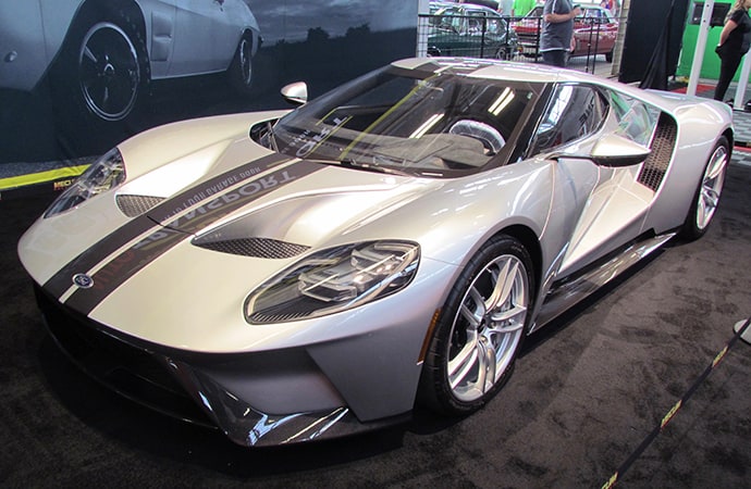 This 2017 Ford GT has been subject to controversy, but it will roll across a Mecum block again, this time at Monterey Car Week. | Larry Edsall photo