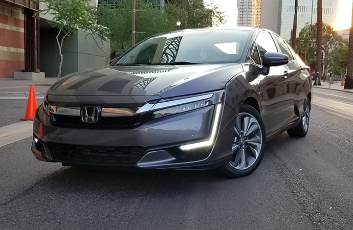 The 2018 Honda Clarity Plug-In Hybrid is made for sipping gas while touring but lacks an engaging driving experience. | Carter Nacke photo