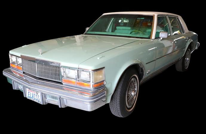 This 1977 Sea-Mist Green Cadillac Seville was purchased by Elvis Presley for a person he just met that day. It's likely the last he bought before he died. | GSW Auctions photo