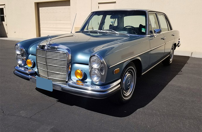 This 1971 Mercedes-Benz 280SEL was owned by Elvis Presley until his death in 1977. | Barrett-Jackson photo
