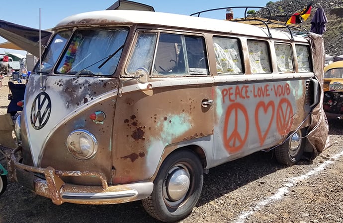 Come one, come all: Any Volkswagen bus is welcome at the Jerome Jamboree, so long as it's air-cooled. However, organizers don't mind letting a few other VW models hang out. | Carter Nacke photo