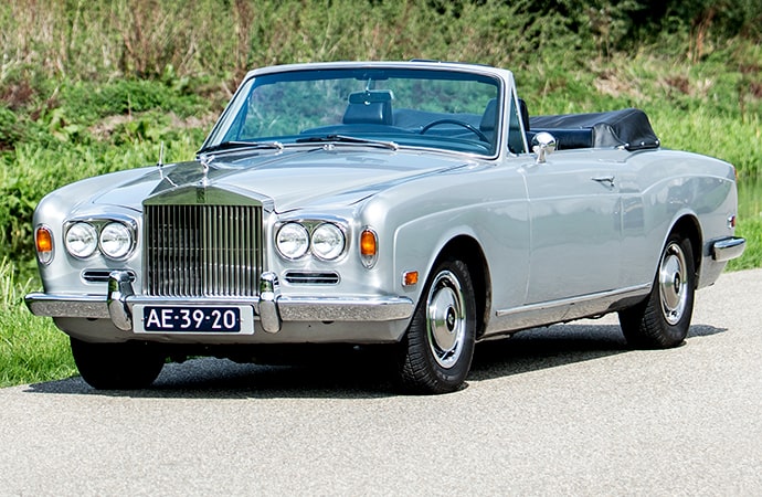 Drive like a champ: This 1970 Rolls-Royce Silver Shadow Mulliner Park Ward convertible formerly owned by late boxing legend Muhammad Ali will be auctioned off by Bonhams at a sale in Belgium in October. | Bonhams photo