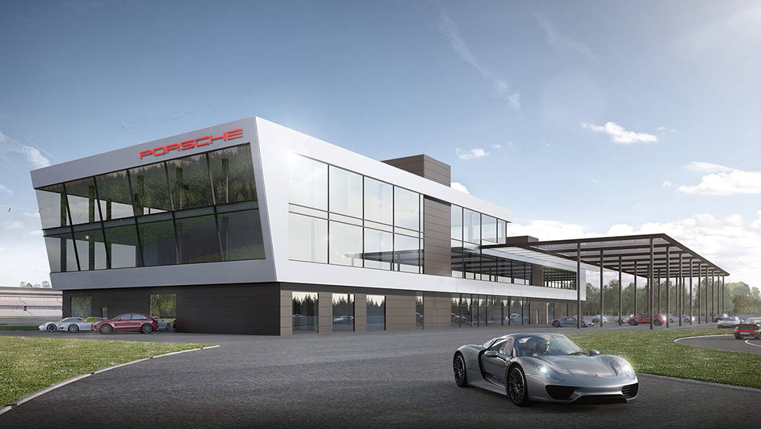 Porsche's latest experience center will be built at a German F1 track. | Porsche photo