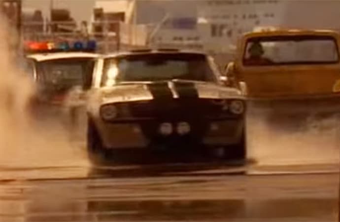 The Shelby GT500 in the 2000 remake of Gone in 60 Seconds makes for a great hero car. | Touchstone Pictures Screenshot