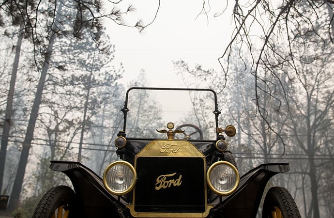 Ford Model T incredibly survives Northern California wildfire