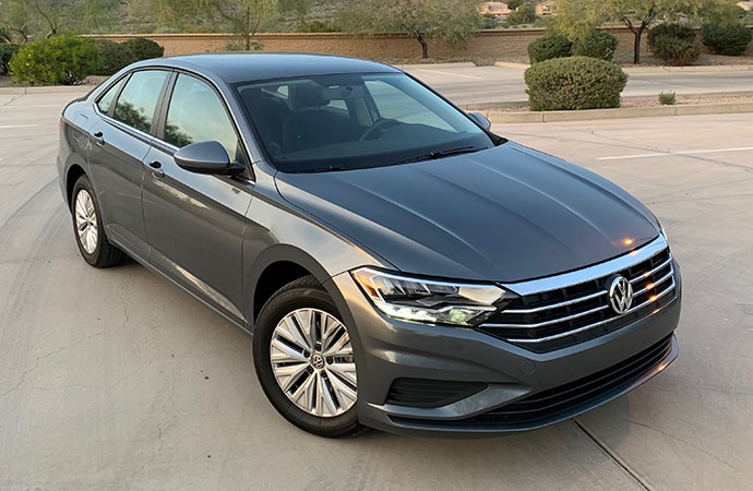 A peppy engine rescues the 2019 Volkswagen Jetta S from an otherwise mundane driving experience. | Carter Nacke photos