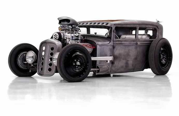 Seether bassist Dale Stewart will offer his custom Ford Model A built by Classic Car Studio at the upcoming Barrett-Jackson auction. | Barrett-Jackson photos