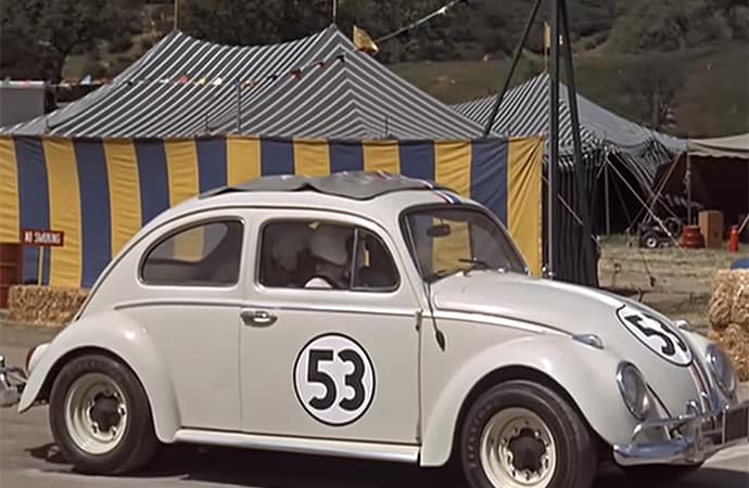 Why 53 for Herbie the Love Bug? It turns out producer Bill Walsh was a fan of Los Angeles Dodgers player Don Drysdale, who wore the same number. | Walt Disney Productions