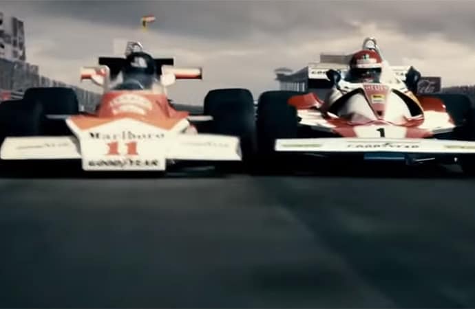 Rush is about a yearslong competition between two Formula One drivers. | Universal Pictures