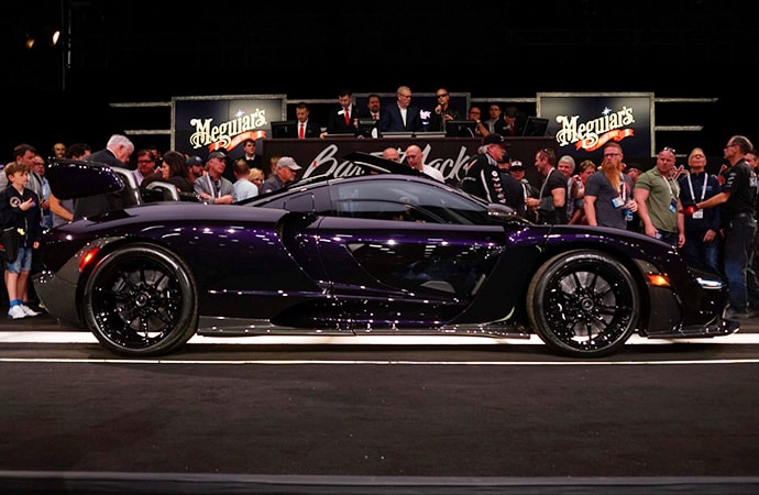 This 2019 McLaren Senna was hammered sold for more than $1.3 million at the Barrett-Jackson auction in Scottsdale, Arizona. | Rebecca Nguyen photo