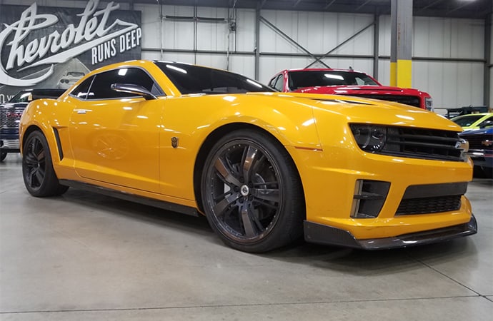 Barrett-Jackson will auction four Chevrolet Camaros used in the Transformers franchise for charity. | Barrett-Jackson photos