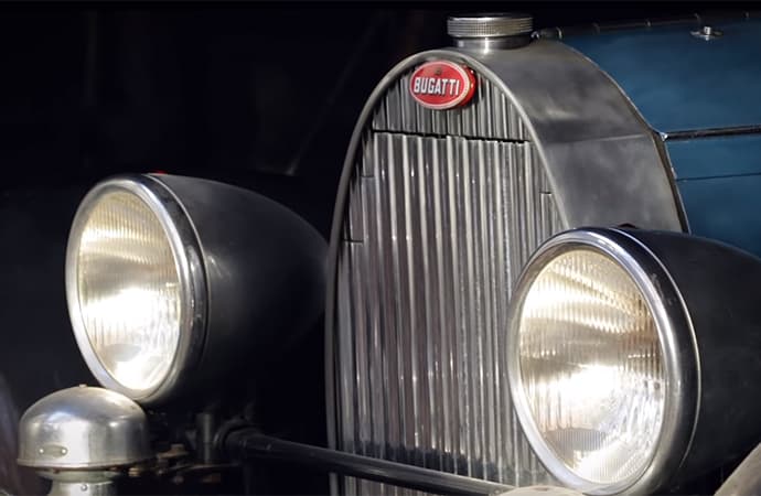 Artcurial will offer four cars from a Belgian barn find at the Salon Retromobile, including some great Bugatti examples. | Screenshot