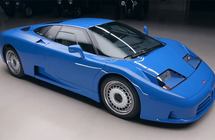 Leno took this Bugatti EB110 on the latest episode of Jay Leno's Garage. | Screenshot