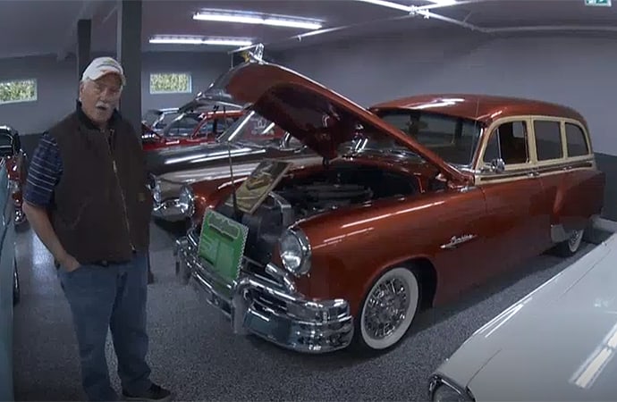 Garry Cassidy has nearly rebuilt his classic car collection that was destroyed in a fire. | Screenshot