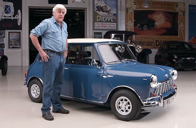 The latest car to appear on Jay Leno's Garage was a 1965 Morris Mini Minor that has been restored. | Screenshot