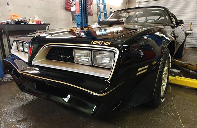A planned jump of a Smokey and the Bandit replica at the upcoming Autorama show was blocked by Detroit officials citing concerns about a Confederate flag on the vehicle's license plate. | Facebook photo