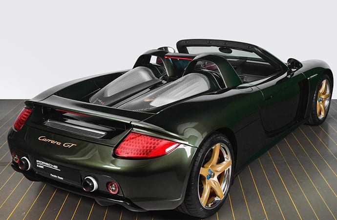 Porsche Classic restored this Carrera GT and painted it Oak Green Metallic, which first appeared in the '70s. | Porsche Classic photos