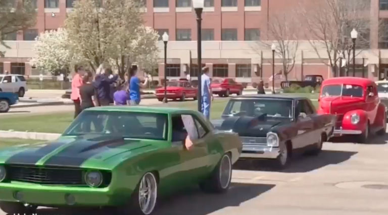Collector car meets have adapted with “drive-by” car shows
