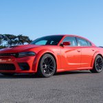 The Dodge Charger Scat Pack Widebody is powered by the 392-cubic-inch HEMI® V-8 engine with the best-in-class naturally aspirated 485 horsepower mated to the TorqueFlite 8HP70 eight-speed transmission