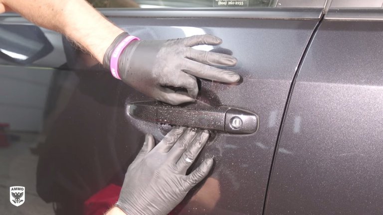 How to remove car door handle scratches