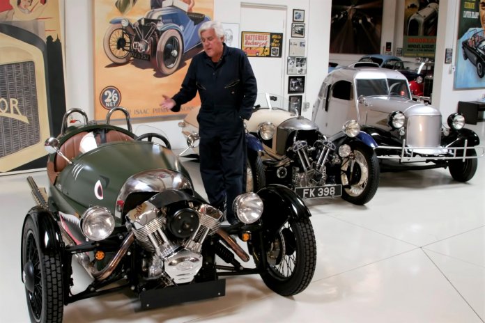 Jay Leno has brought out his Morgan 3 Wheeler for the latest episode of his popular YouTube series, “Jay Leno's Garage.”