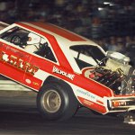 Wild Bill Shrewsberry LA Dart wheelstander-70s–Howard Koby photo