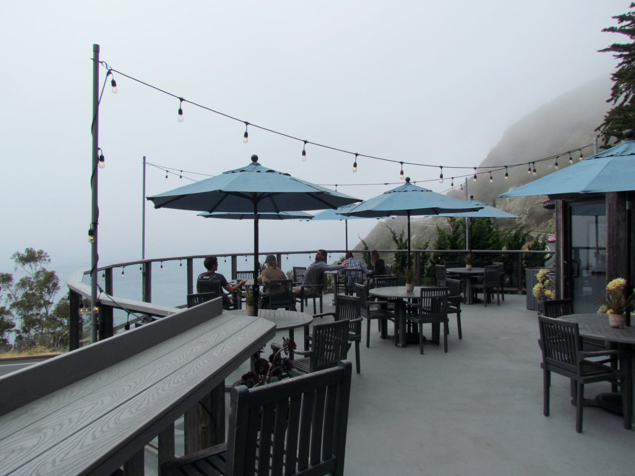 Dining deck has ocean view | Big Sur 