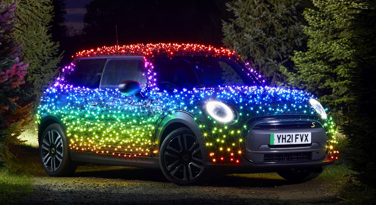 holiday, Mini Electric turns into holiday light machine, ClassicCars.com Journal