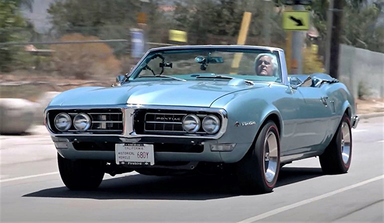 Jay Leno shows off his rare 6-cylinder 1968 Pontiac Firebird Sprint