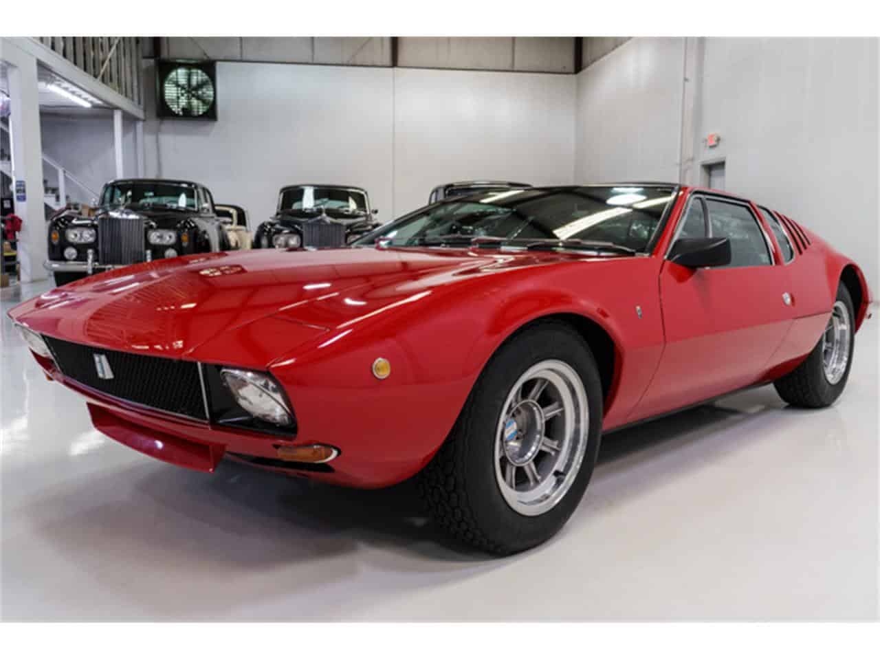 The De Tomaso Pantera is a mid-engine supercar powered by a V8