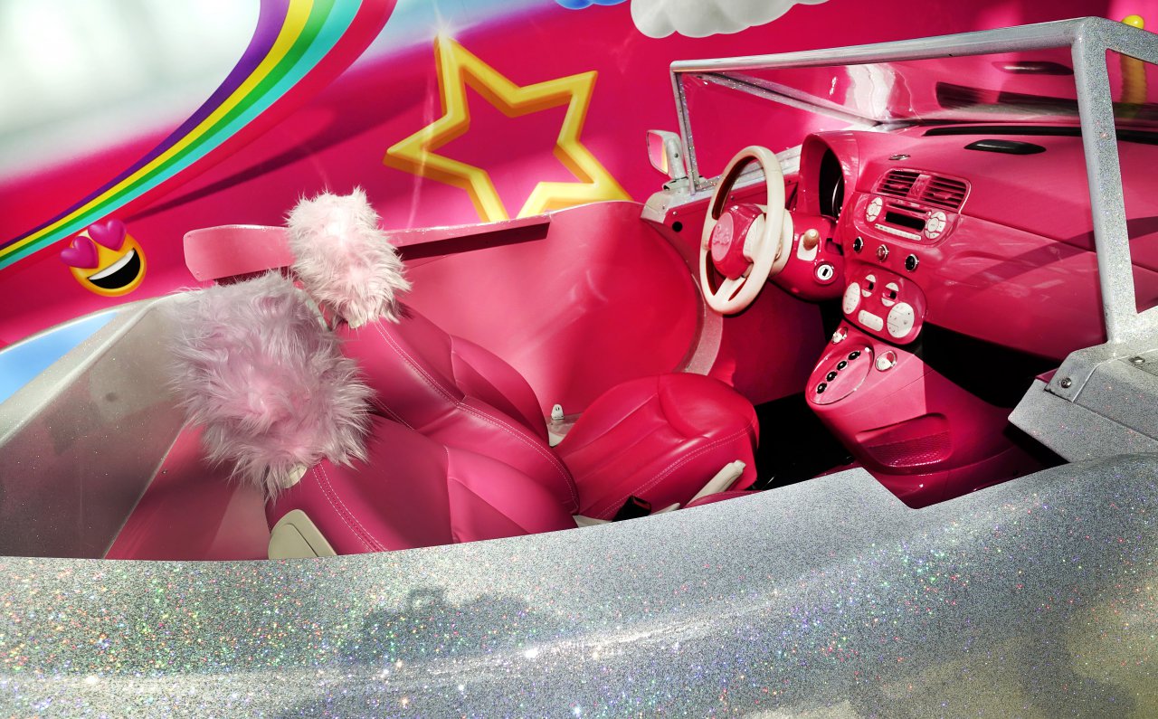 Life-Size Barbie Car for L.A. Show Is A Fiat 500 With Wings For