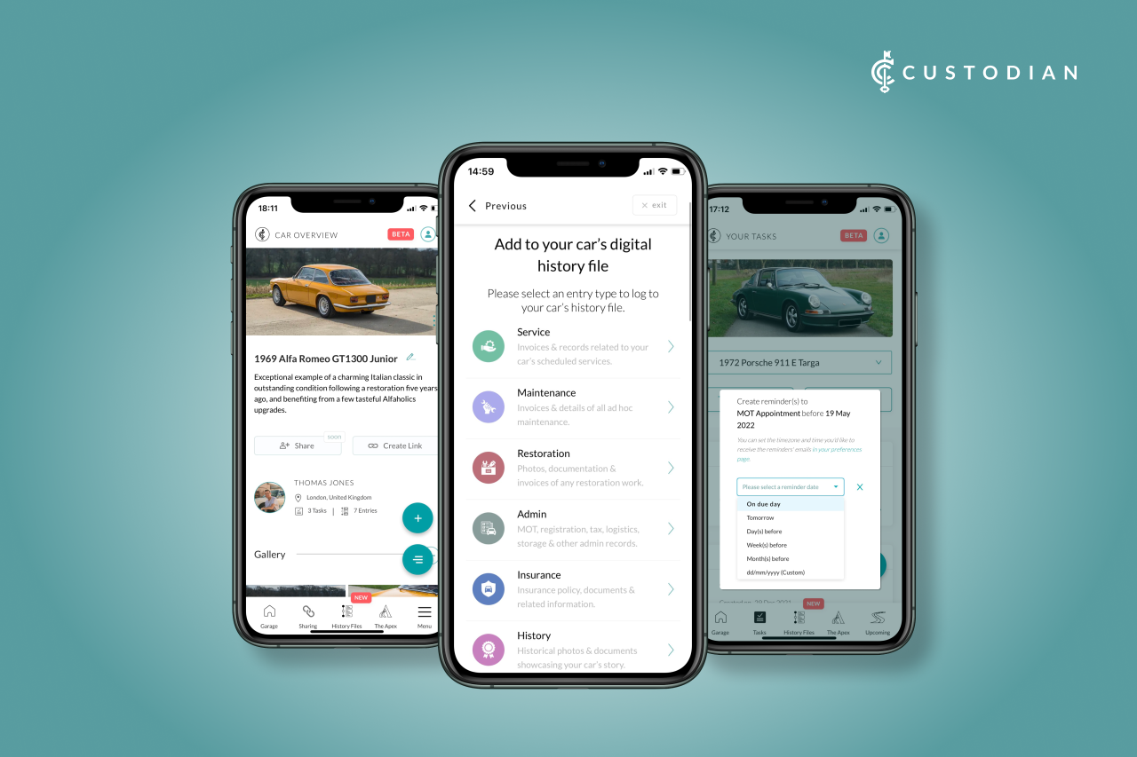 Custodian, Keep track of your classic car&#8217;s records with new app, ClassicCars.com Journal
