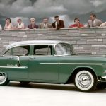 The 1955 Chevrolet Bel Air featured “Motoramic” styling, imp