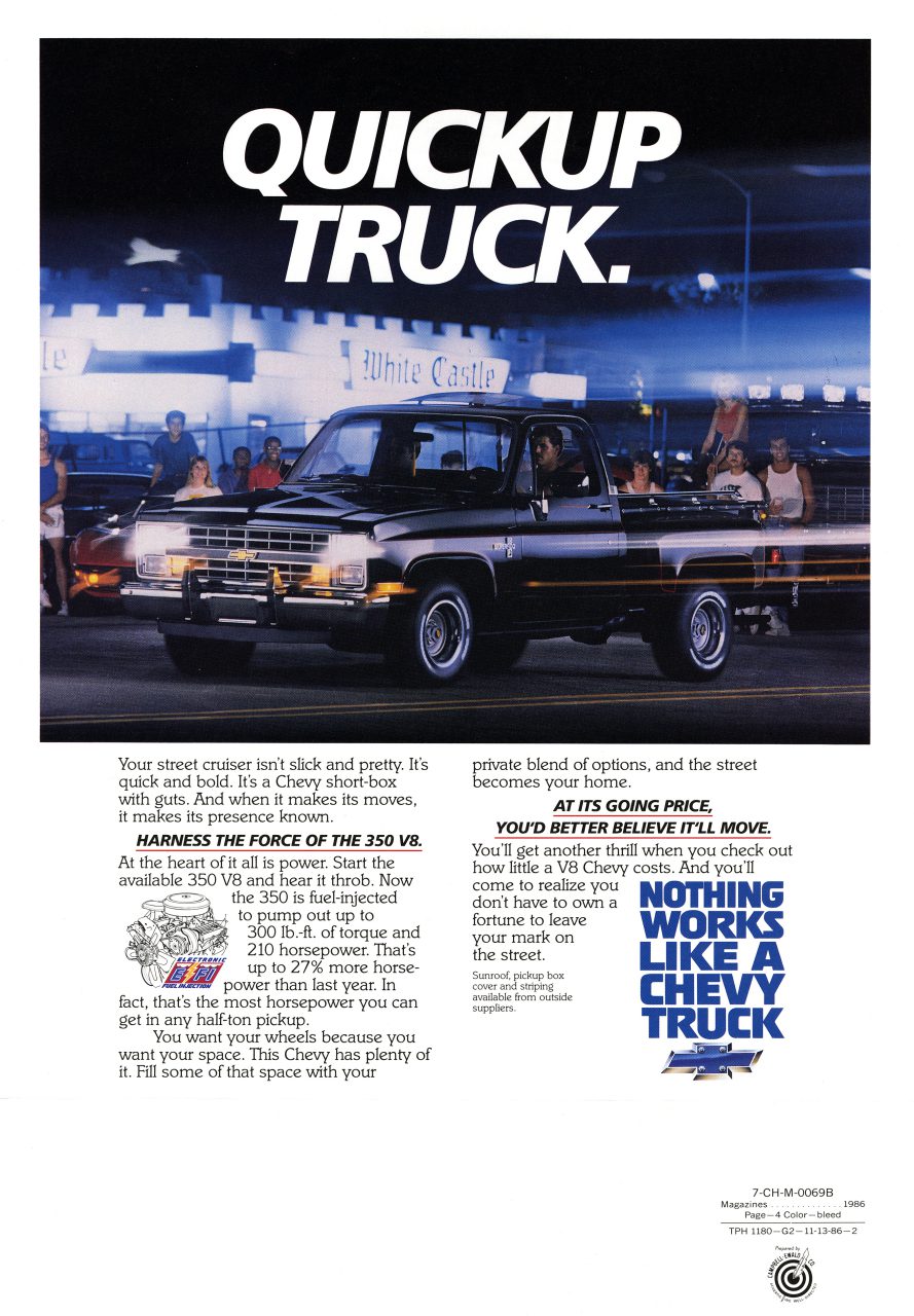1987 Chevrolet C10 Silverado half-ton pickup