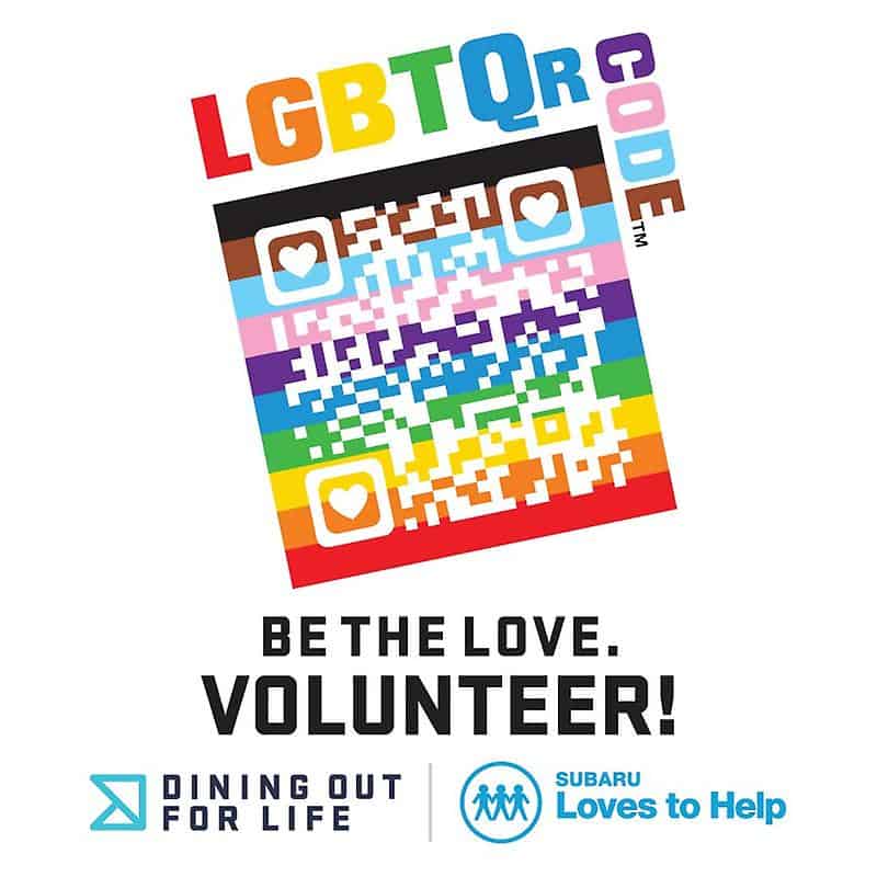 Be the Love. Volunteer! Dining out for life