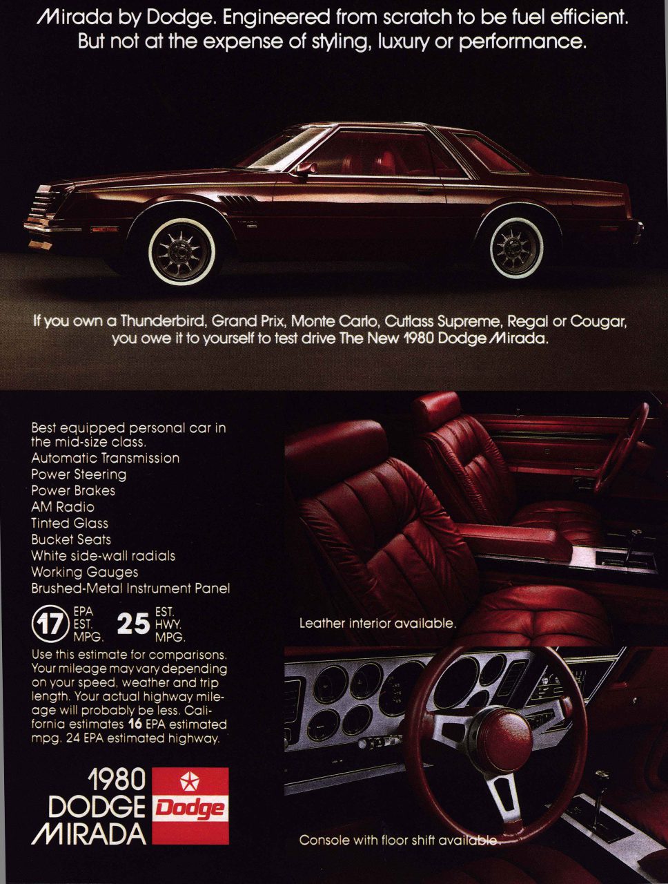 1980 Dodge Mirada advertisement