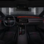 The Dodge Charger Daytona SRT Concept’s interior is modern, ligh