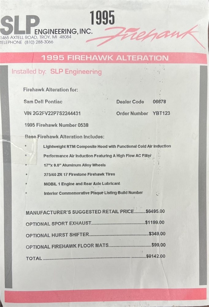 1995 pontiac firebird firehawk, AutoHunter Spotlight: 1995 Pontiac Firebird Firehawk, ClassicCars.com Journal