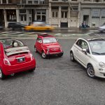 2012 Fiat 500c Pop (left) with 1962 Fiat 500 (center) and 2012 F