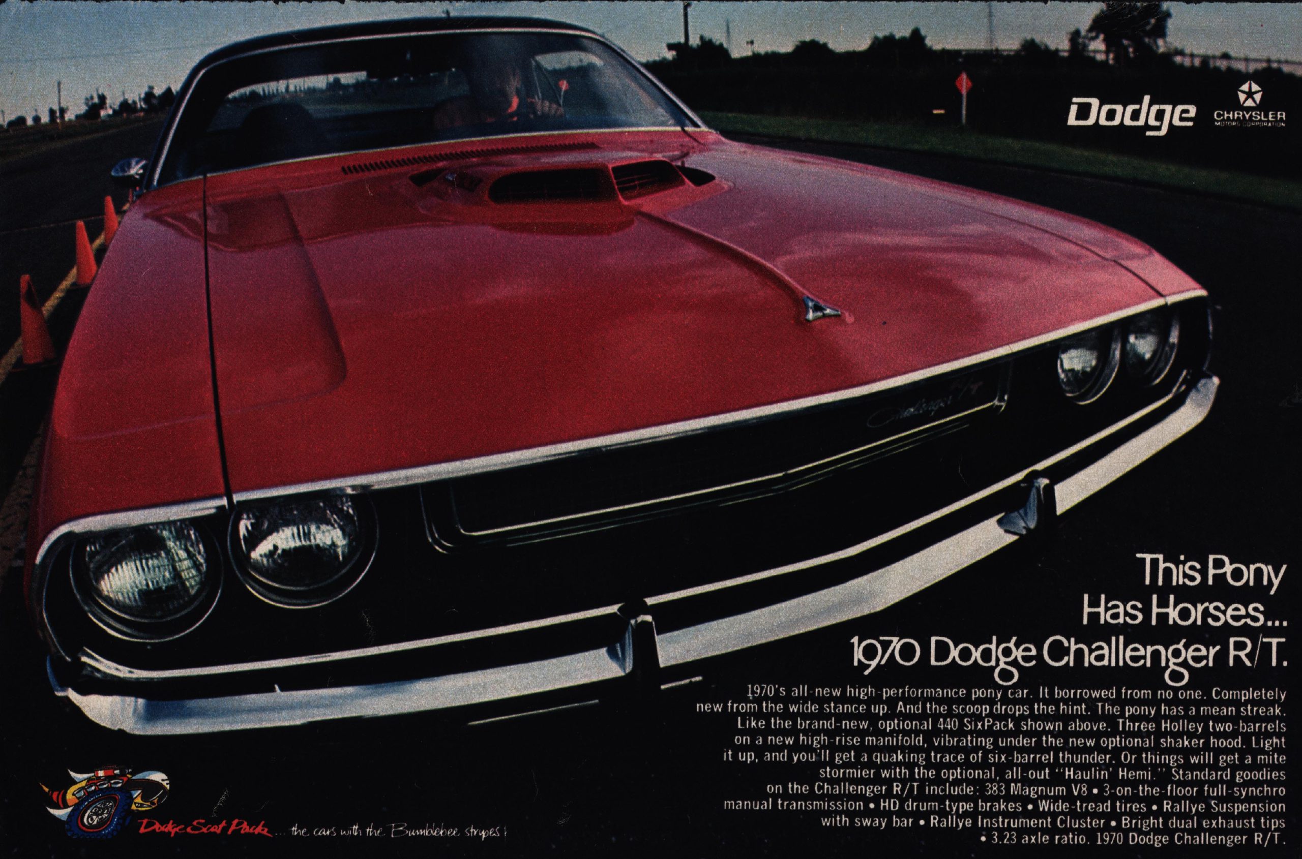 1973 Dodge Challenger Rallye advertisement