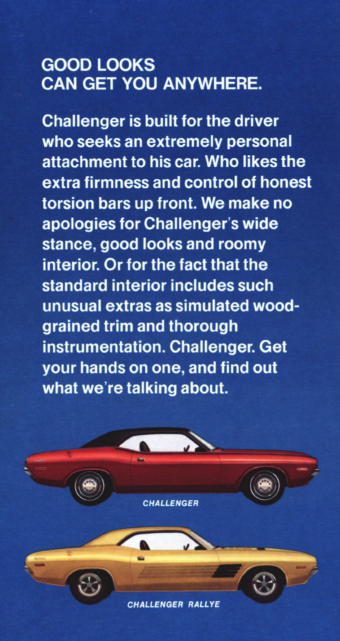 1972 Dodge Challenger and Challenger Rallye advertisement