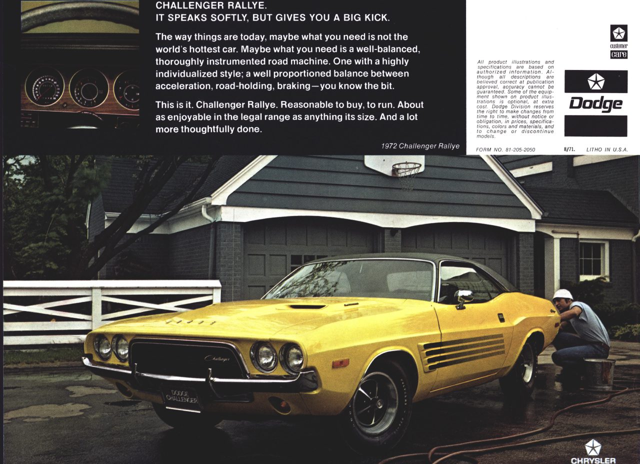 1972 Dodge Challenger Rallye advertisement