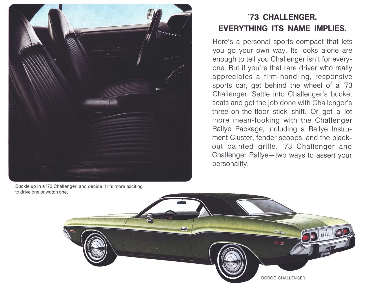 1973 Dodge Challenger advertisement